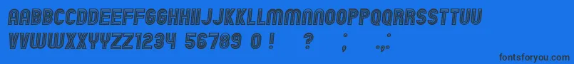 ChicagoNeon Italic Font – Black Fonts on Blue Background