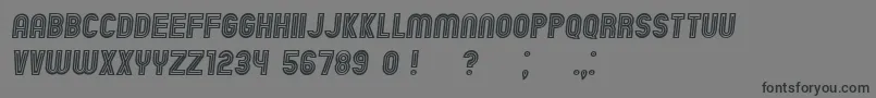 フォントChicagoNeon Italic – 黒い文字の灰色の背景