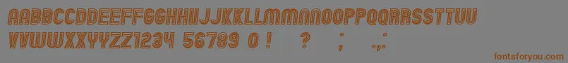 ChicagoNeon Italic Font – Brown Fonts on Gray Background