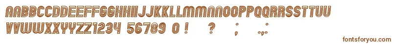 フォントChicagoNeon Italic – 白い背景に茶色のフォント