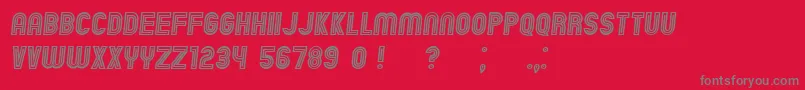 ChicagoNeon Italic Font – Gray Fonts on Red Background