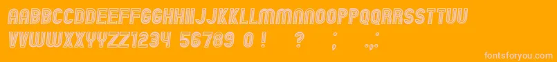 ChicagoNeon Italic Font – Pink Fonts on Orange Background