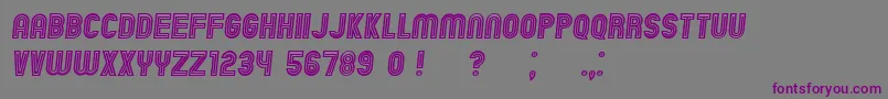 ChicagoNeon Italic-fontti – violetit fontit harmaalla taustalla
