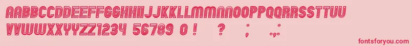 ChicagoNeon Italic Font – Red Fonts on Pink Background