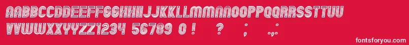 ChicagoNeon Italic Font – White Fonts on Red Background