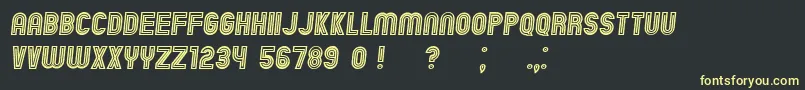 ChicagoNeon Italic Font – Yellow Fonts on Black Background