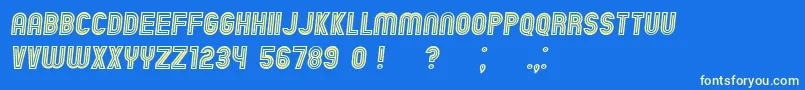 ChicagoNeon Italic Font – Yellow Fonts on Blue Background