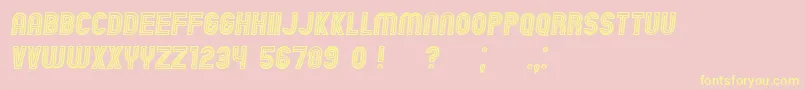 ChicagoNeon Italic-Schriftart – Gelbe Schriften auf rosa Hintergrund