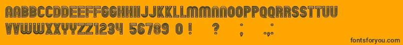 ChicagoNeon Font – Black Fonts on Orange Background