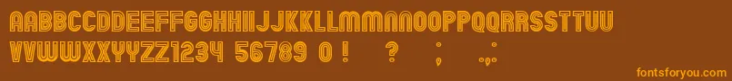 ChicagoNeon Font – Orange Fonts on Brown Background