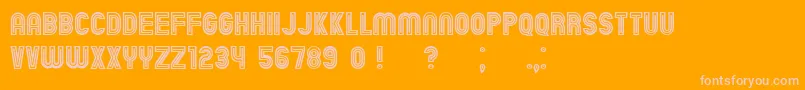 ChicagoNeon Font – Pink Fonts on Orange Background