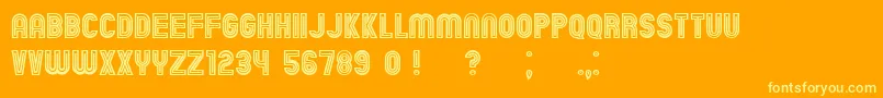 ChicagoNeon Font – Yellow Fonts on Orange Background