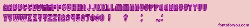 ChicagoNeon3D Font – Purple Fonts on Pink Background