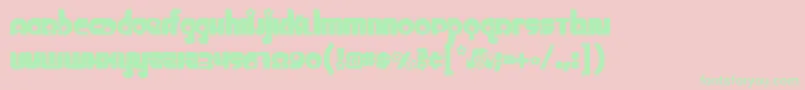 CHICK    Font – Green Fonts on Pink Background