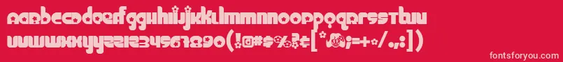 CHICK    Font – Pink Fonts on Red Background