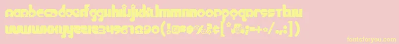 fuente CHICK    – Fuentes Amarillas Sobre Fondo Rosa