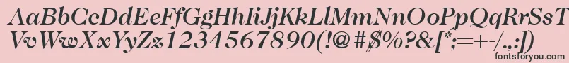 Lisätietoja Caslon335mediumRegularitalic-fontista Caslon335mediumRegularitalic-fontti – mustat fontit vaaleanpunaisella taustalla
