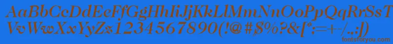 Lisätietoja Caslon335mediumRegularitalic-fontista Caslon335mediumRegularitalic-fontti – ruskeat fontit sinisellä taustalla