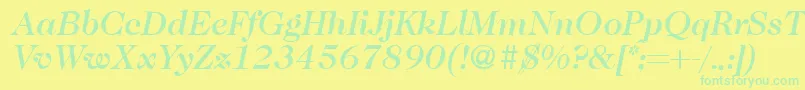 Lisätietoja Caslon335mediumRegularitalic-fontista Caslon335mediumRegularitalic-fontti – vihreät fontit keltaisella taustalla