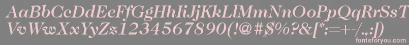 Подробнее о шрифте Caslon335mediumRegularitalic Шрифт Caslon335mediumRegularitalic – розовые шрифты на сером фоне