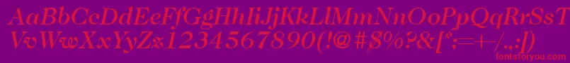 fuente Caslon335mediumRegularitalic – Fuentes Rojas Sobre Fondo Morado