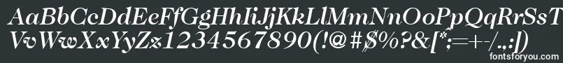 Caslon335mediumRegularitalic-fontti – valkoiset fontit mustalla taustalla