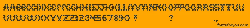 Hexagonal Font – Black Fonts on Orange Background