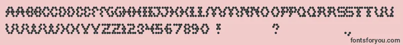 Fonte Hexagonal – fontes pretas em um fundo rosa