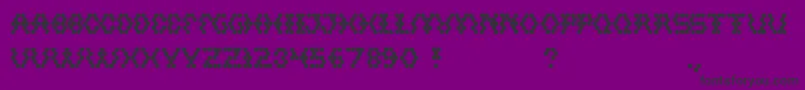 フォントHexagonal – 紫の背景に黒い文字