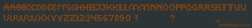 Hexagonal Font – Brown Fonts on Black Background