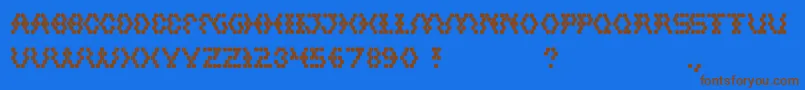 Hexagonal Font – Brown Fonts on Blue Background