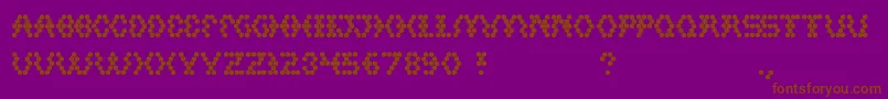 Шрифт Hexagonal – коричневые шрифты на фиолетовом фоне