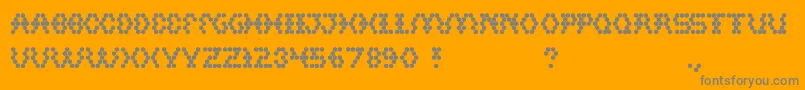 Hexagonal Font – Gray Fonts on Orange Background