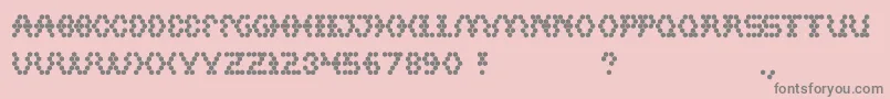Hexagonal Font – Gray Fonts on Pink Background