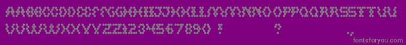 Hexagonal Font – Gray Fonts on Purple Background