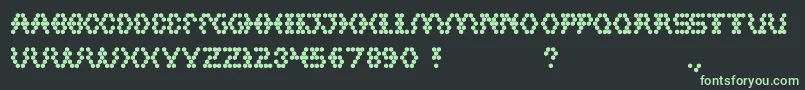 Шрифт Hexagonal – зелёные шрифты на чёрном фоне