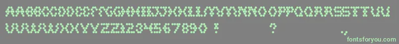 Hexagonal Font – Green Fonts on Gray Background