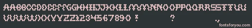 Hexagonal Font – Pink Fonts on Black Background