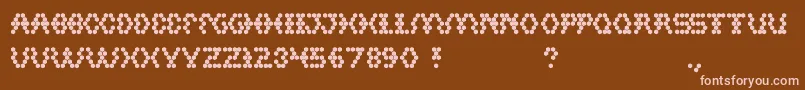 Hexagonal Font – Pink Fonts on Brown Background