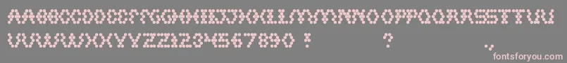 fuente Hexagonal – Fuentes Rosadas Sobre Fondo Gris