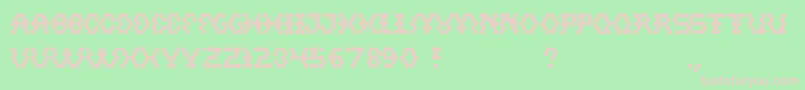 Hexagonal Font – Pink Fonts on Green Background