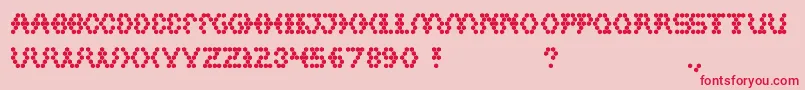 Hexagonal Font – Red Fonts on Pink Background