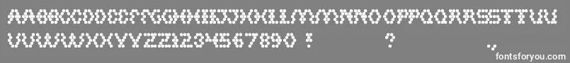 フォントHexagonal – 灰色の背景に白い文字