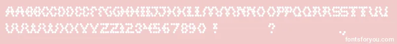 Hexagonal Font – White Fonts on Pink Background