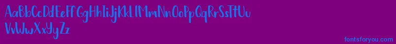 Chickadee free Font – Blue Fonts on Purple Background