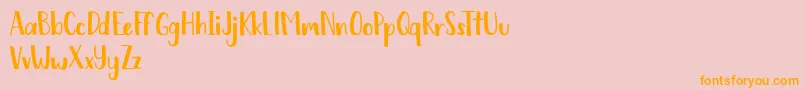 Chickadee free Font – Orange Fonts on Pink Background