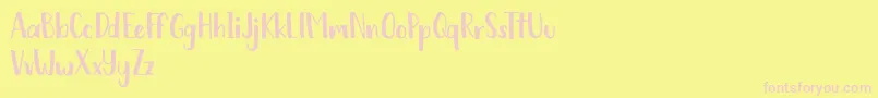 Chickadee free Font – Pink Fonts on Yellow Background