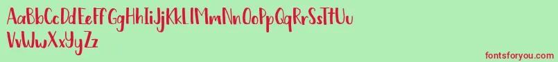 Chickadee free Font – Red Fonts on Green Background