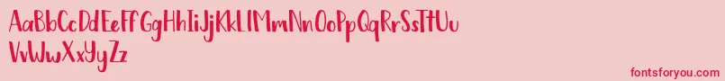 Chickadee free Font – Red Fonts on Pink Background