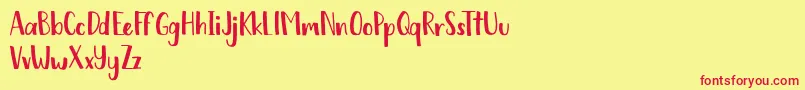 Chickadee free Font – Red Fonts on Yellow Background